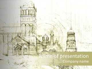 Line Picture Art PowerPoint Template