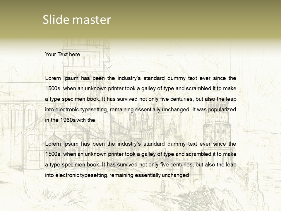 Line Picture Art PowerPoint Template