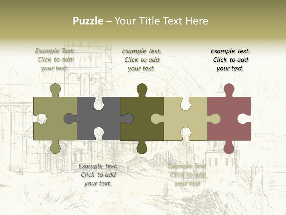 Line Picture Art PowerPoint Template