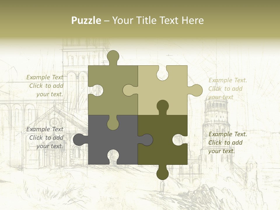 Line Picture Art PowerPoint Template