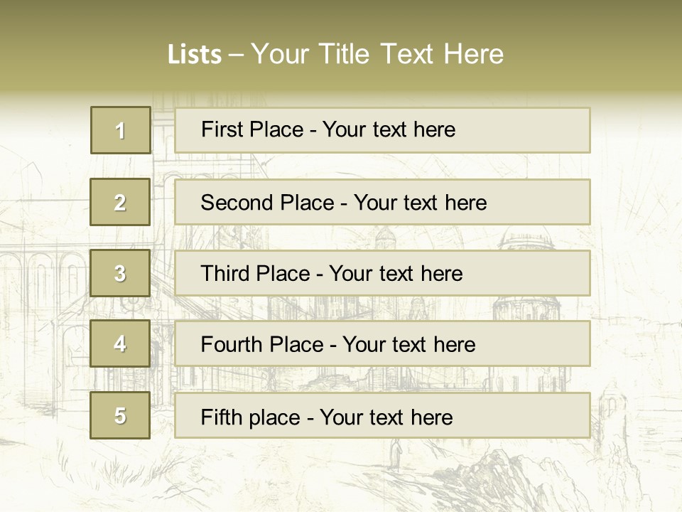 Line Picture Art PowerPoint Template