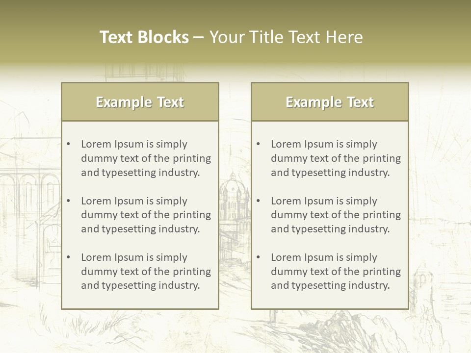 Line Picture Art PowerPoint Template
