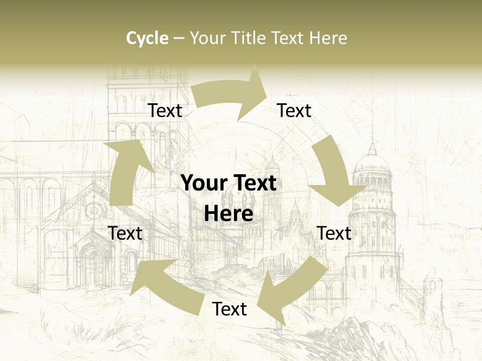 Line Picture Art PowerPoint Template