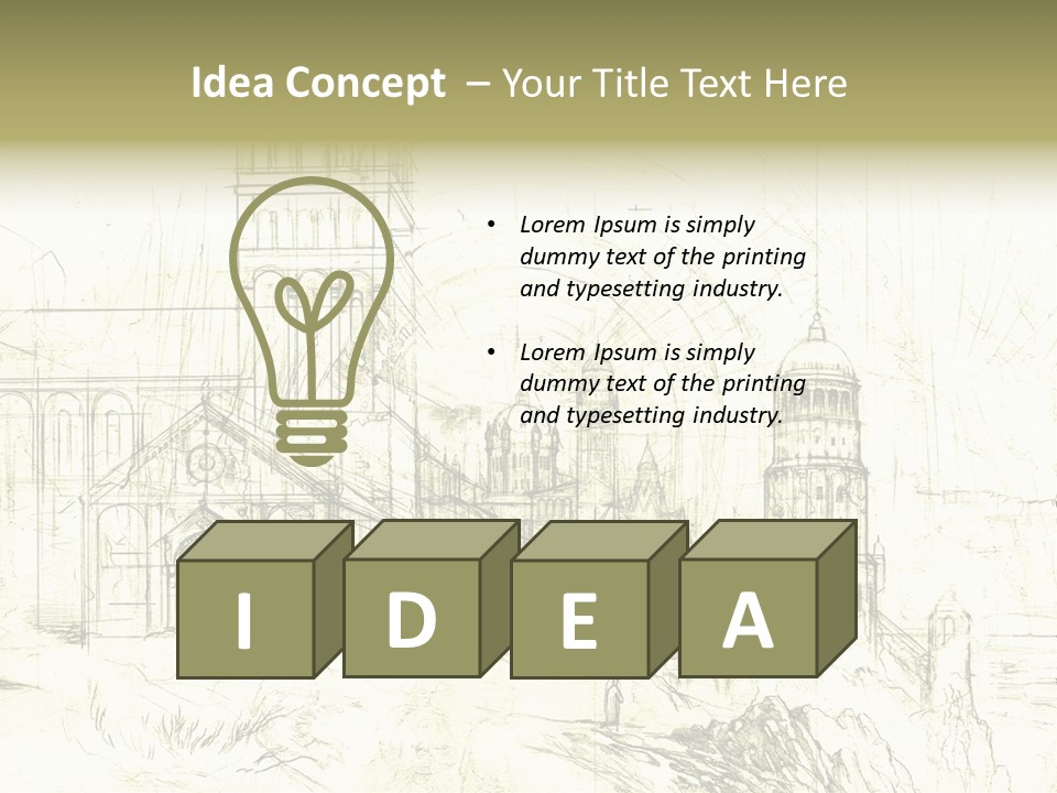 Line Picture Art PowerPoint Template