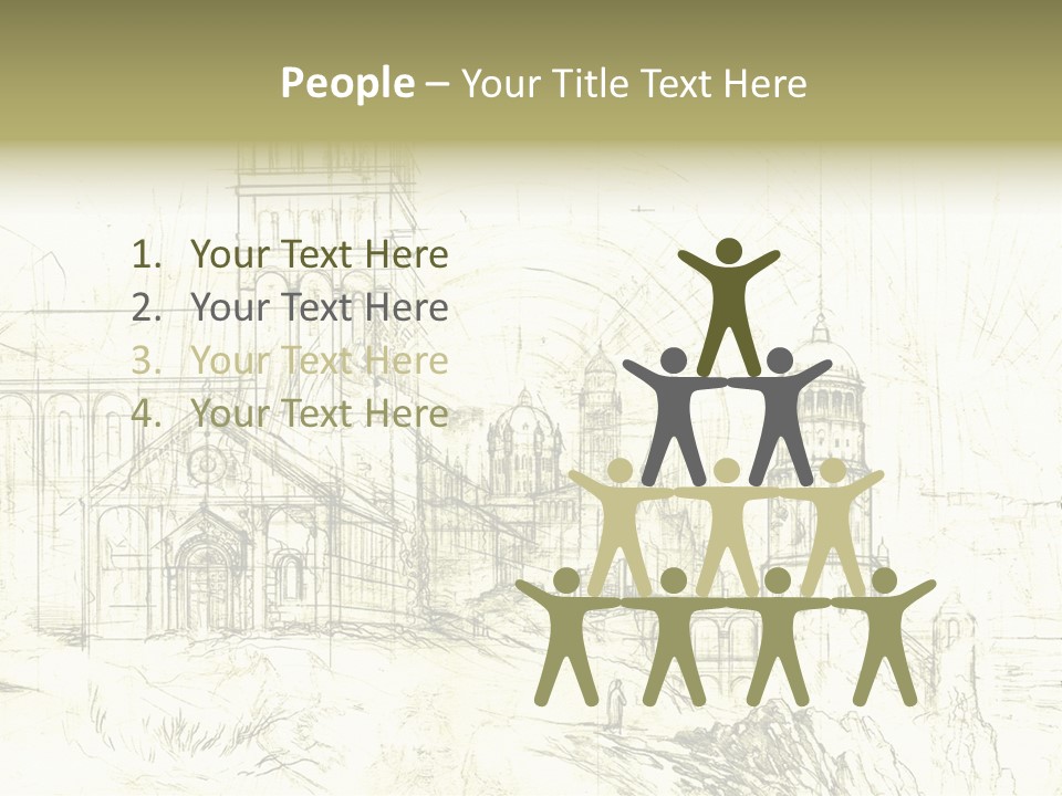 Line Picture Art PowerPoint Template