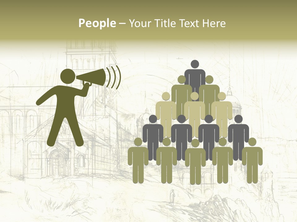 Line Picture Art PowerPoint Template