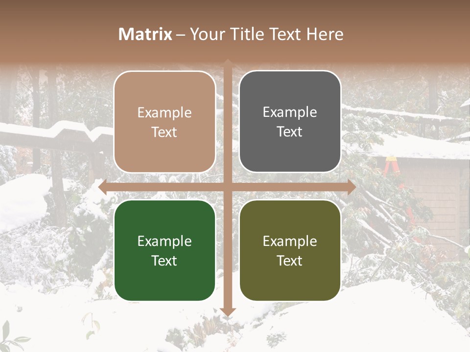 Cut Snow House PowerPoint Template