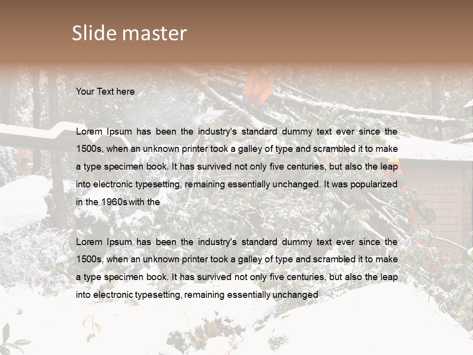 Cut Snow House PowerPoint Template