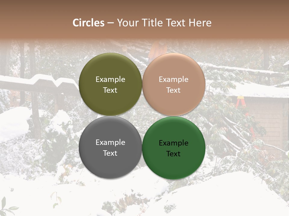 Cut Snow House PowerPoint Template