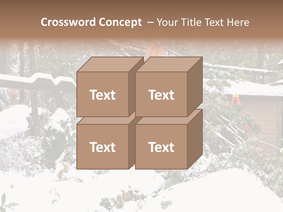 Cut Snow House PowerPoint Template