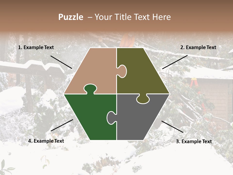 Cut Snow House PowerPoint Template