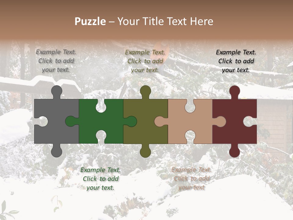 Cut Snow House PowerPoint Template