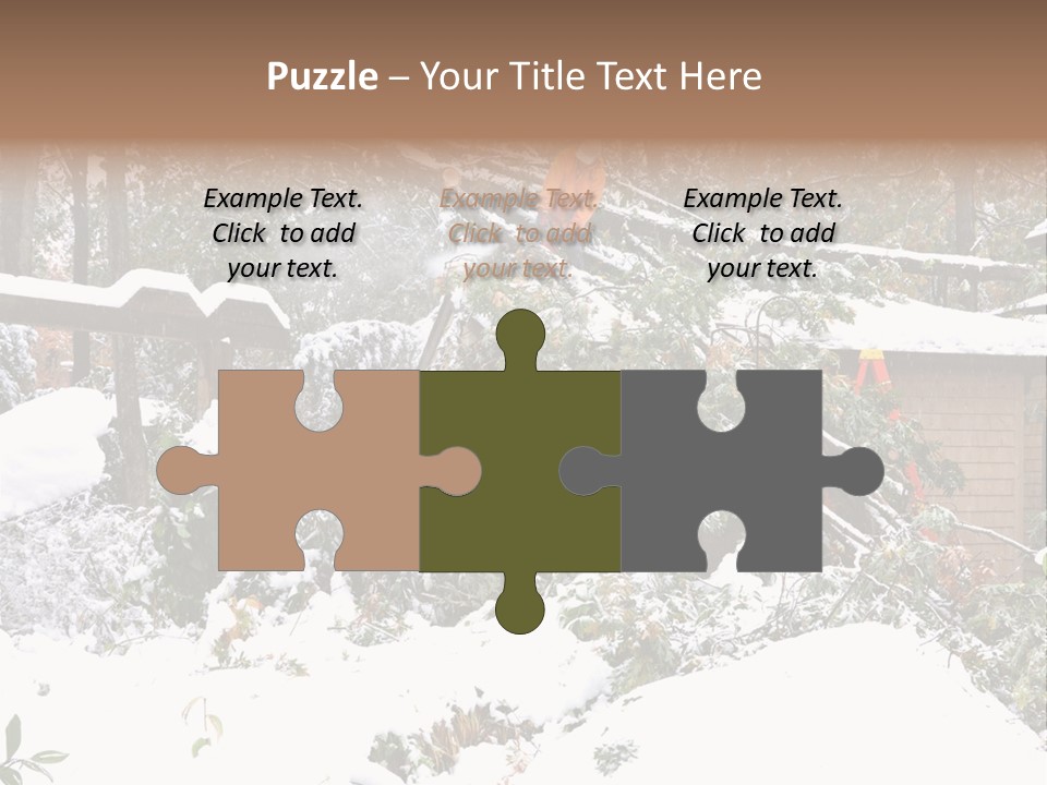 Cut Snow House PowerPoint Template