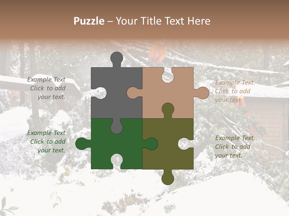 Cut Snow House PowerPoint Template