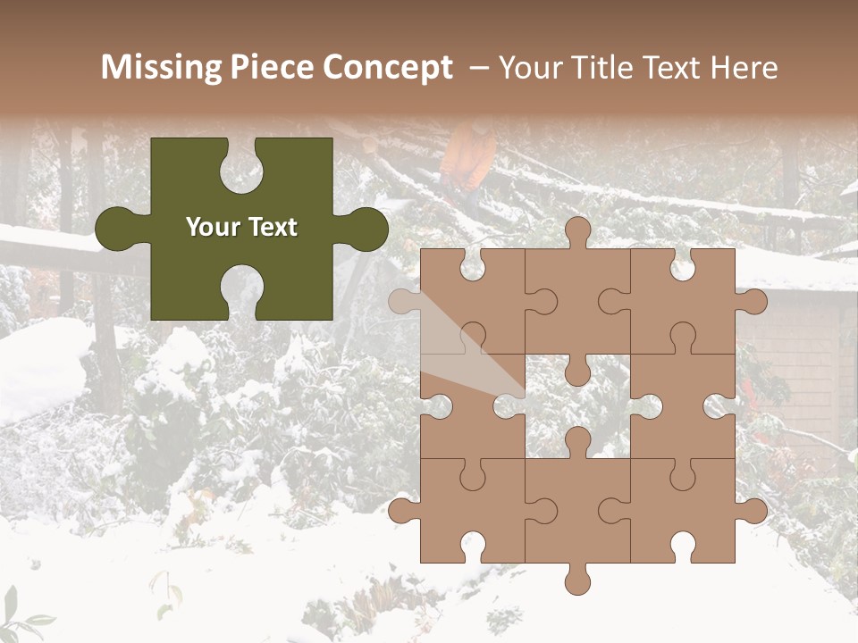 Cut Snow House PowerPoint Template