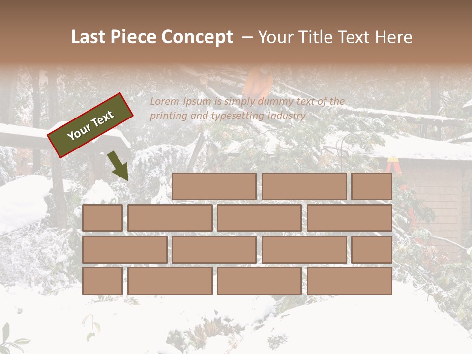 Cut Snow House PowerPoint Template