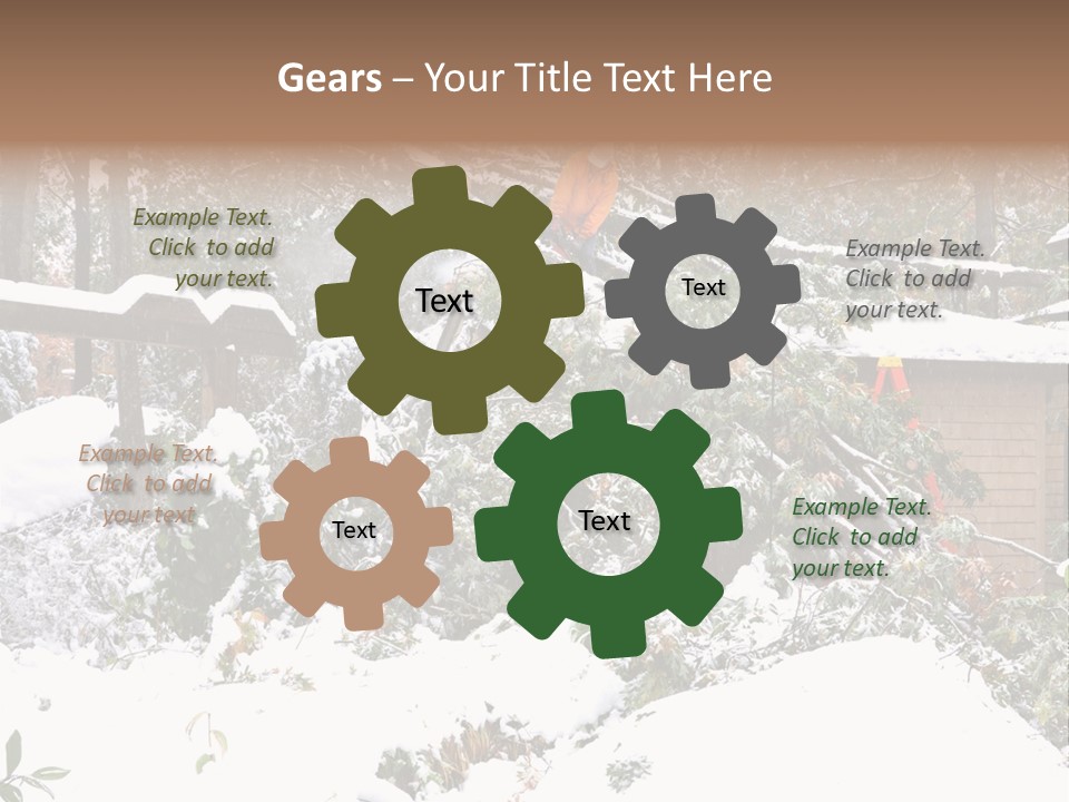 Cut Snow House PowerPoint Template