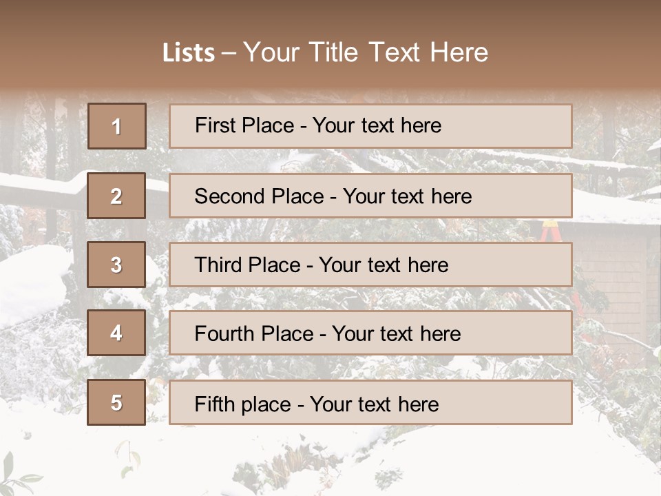 Cut Snow House PowerPoint Template