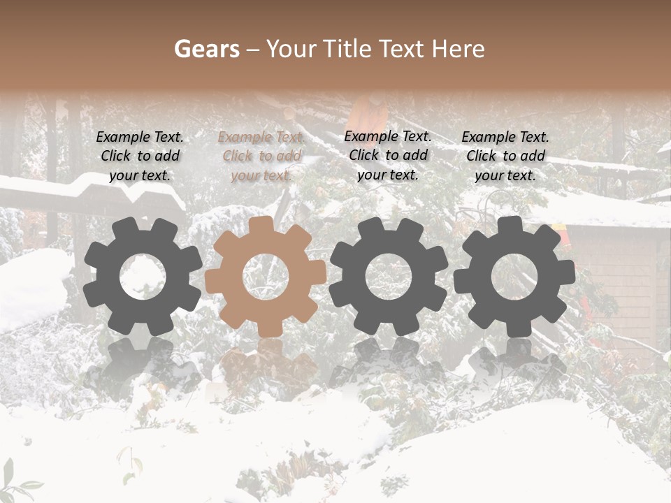 Cut Snow House PowerPoint Template