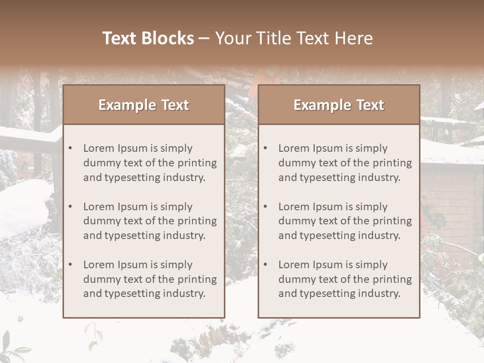 Cut Snow House PowerPoint Template
