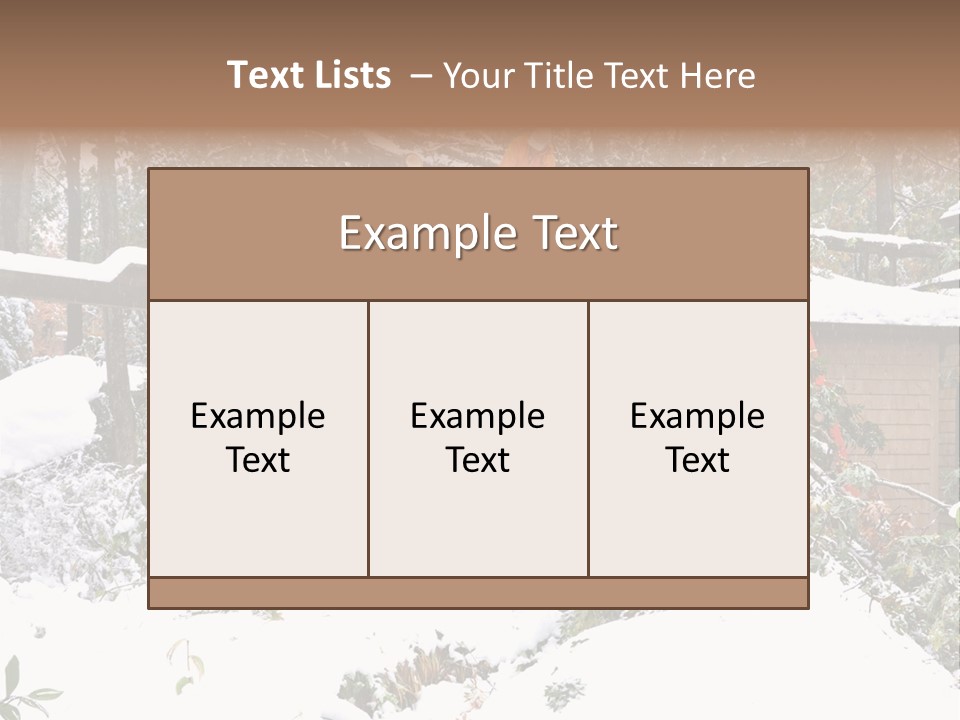 Cut Snow House PowerPoint Template