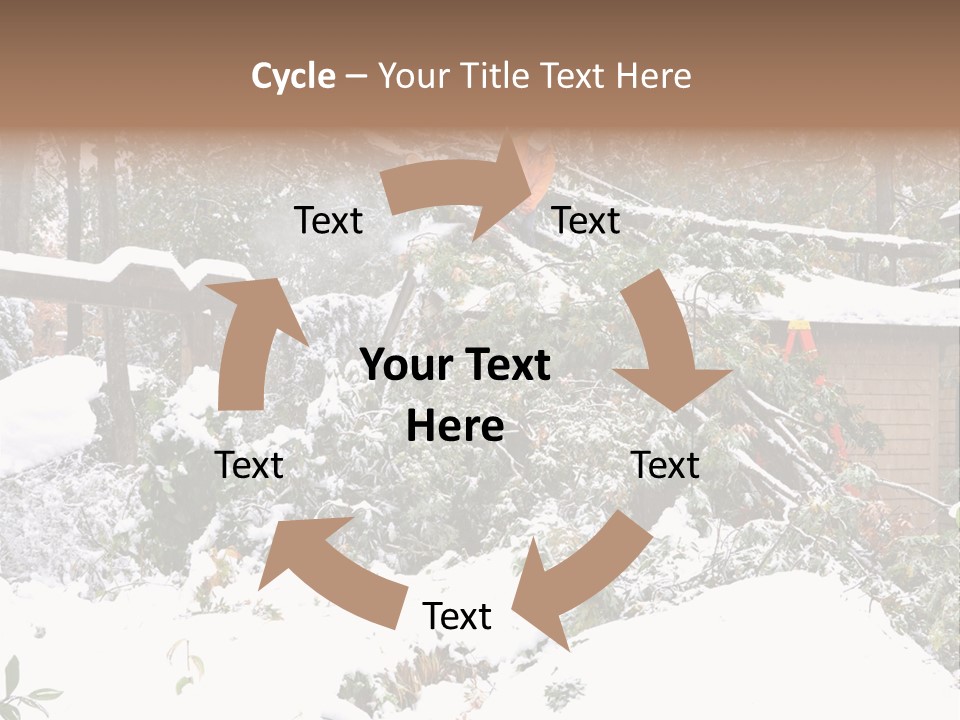 Cut Snow House PowerPoint Template