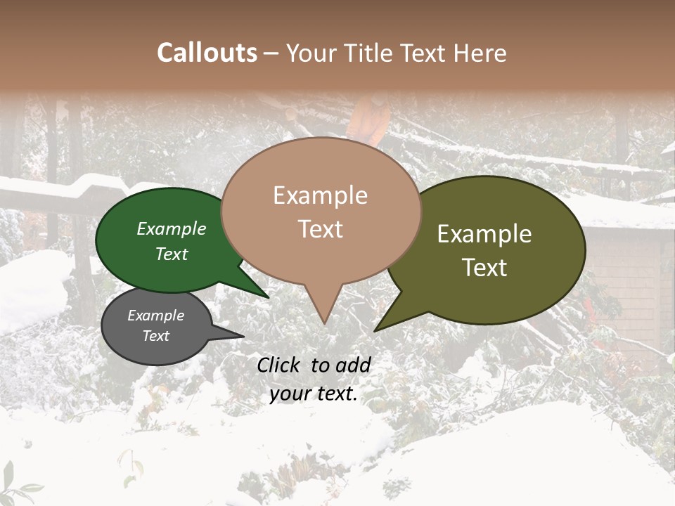 Cut Snow House PowerPoint Template