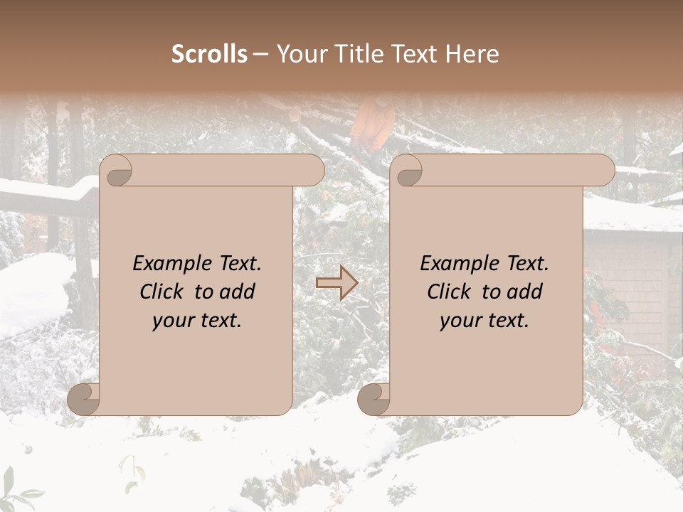 Cut Snow House PowerPoint Template