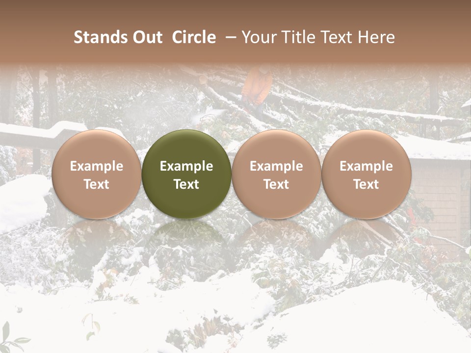 Cut Snow House PowerPoint Template