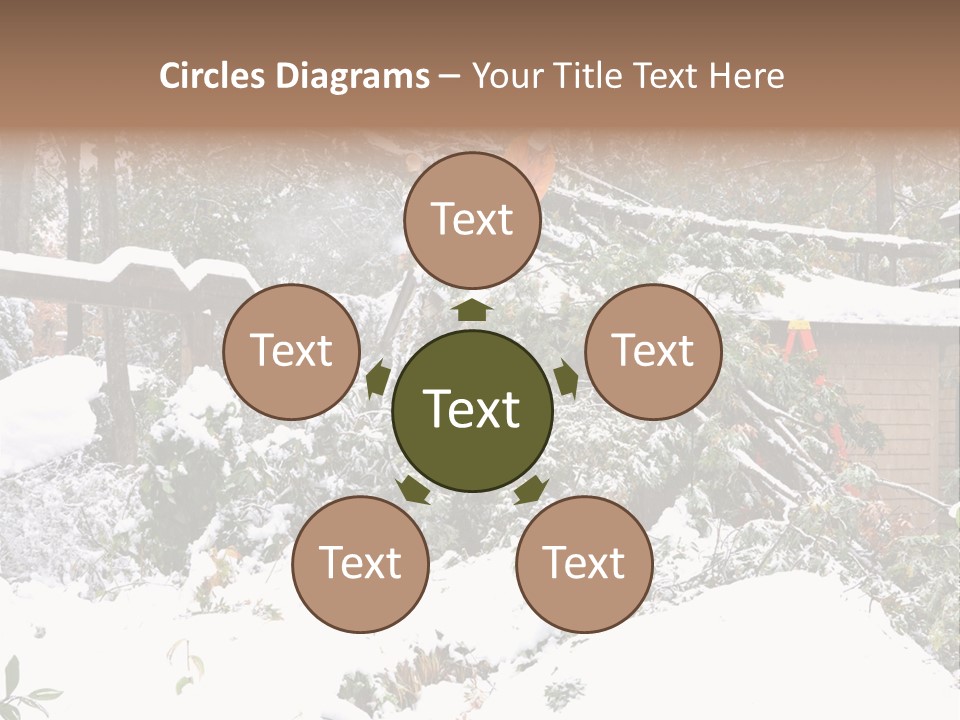 Cut Snow House PowerPoint Template