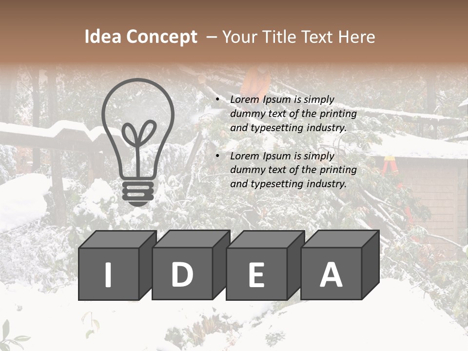 Cut Snow House PowerPoint Template