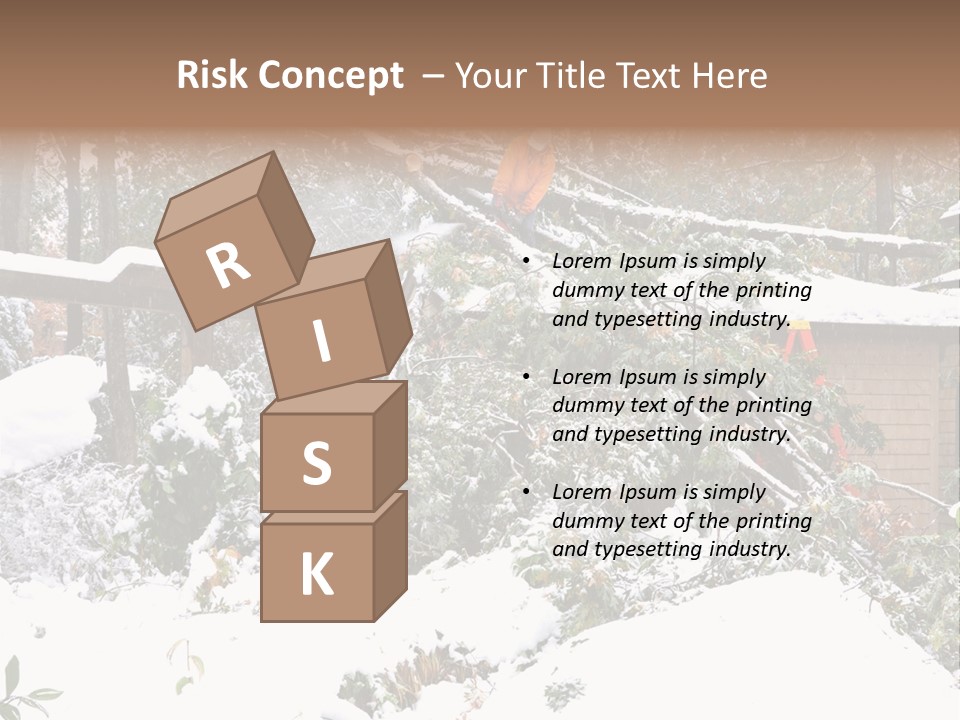 Cut Snow House PowerPoint Template