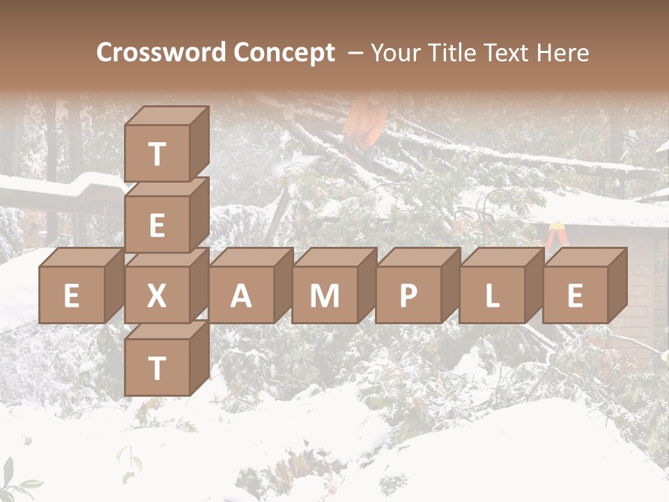 Cut Snow House PowerPoint Template