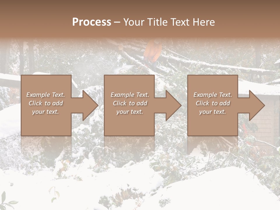 Cut Snow House PowerPoint Template