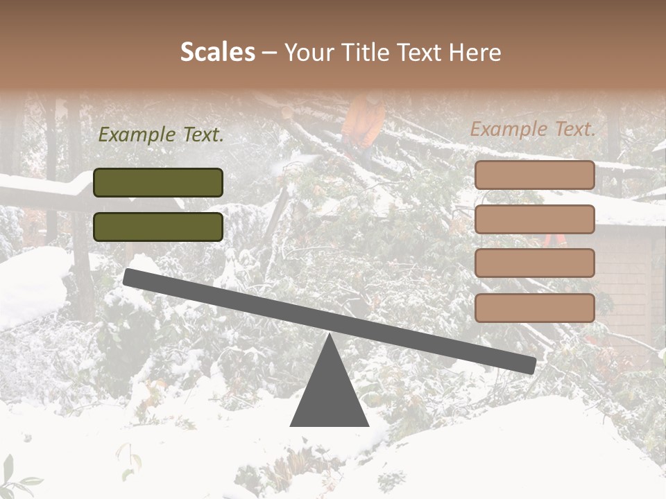 Cut Snow House PowerPoint Template