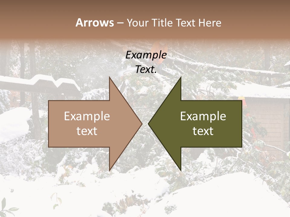 Cut Snow House PowerPoint Template