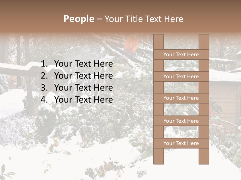 Cut Snow House PowerPoint Template