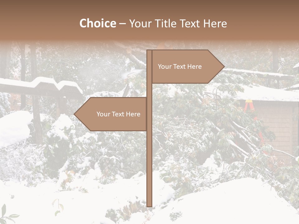 Cut Snow House PowerPoint Template