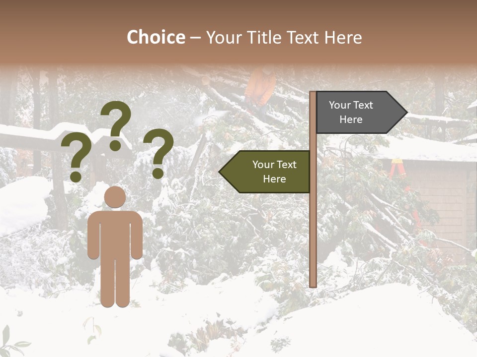 Cut Snow House PowerPoint Template