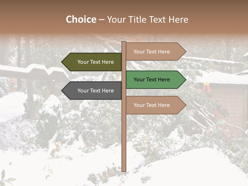 Cut Snow House PowerPoint Template