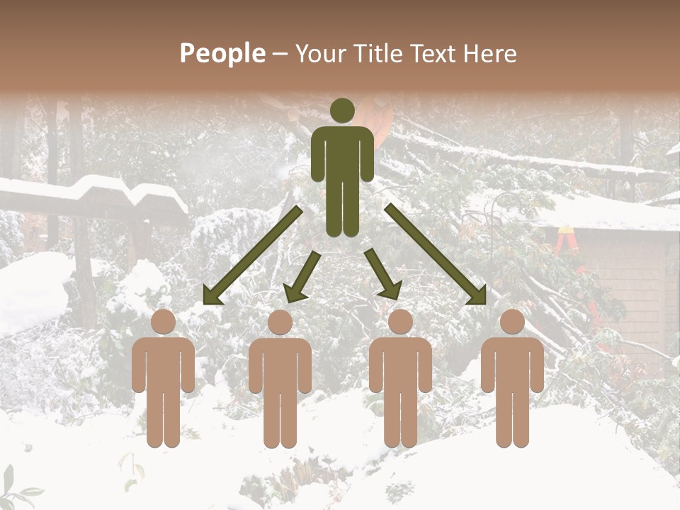 Cut Snow House PowerPoint Template