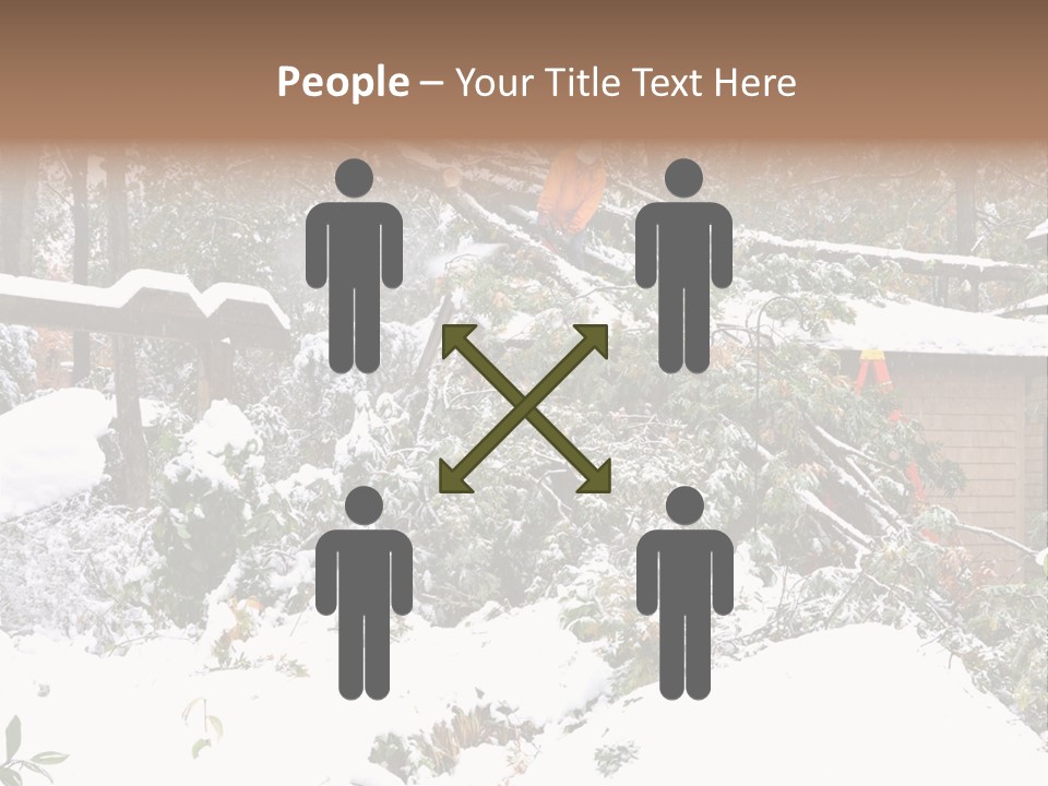 Cut Snow House PowerPoint Template