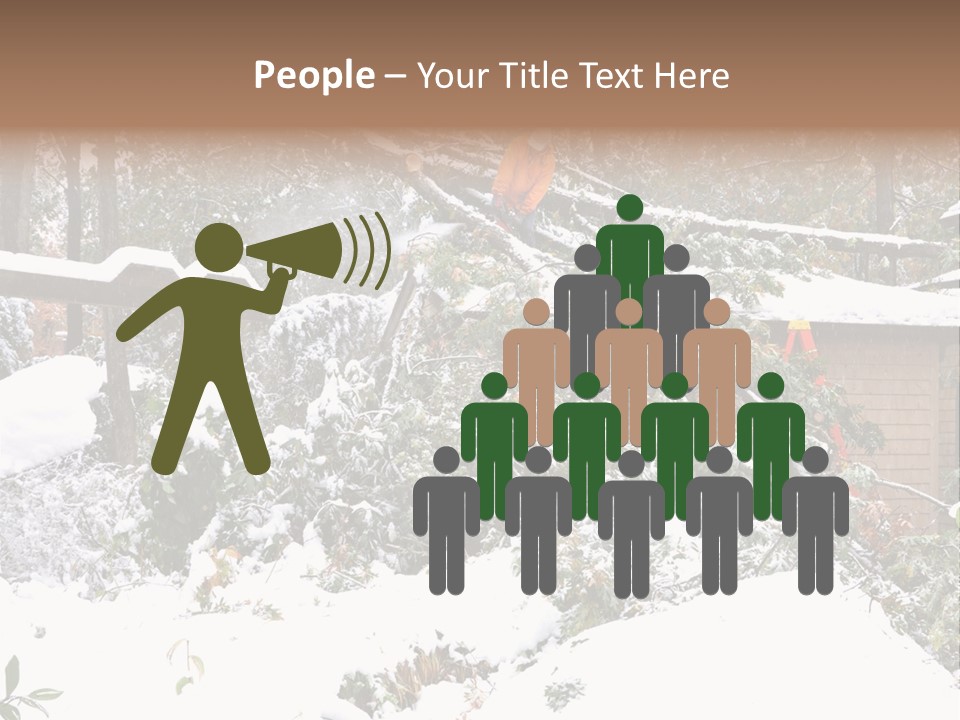 Cut Snow House PowerPoint Template