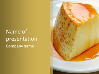 Milk Pudding Cuisine PowerPoint Template