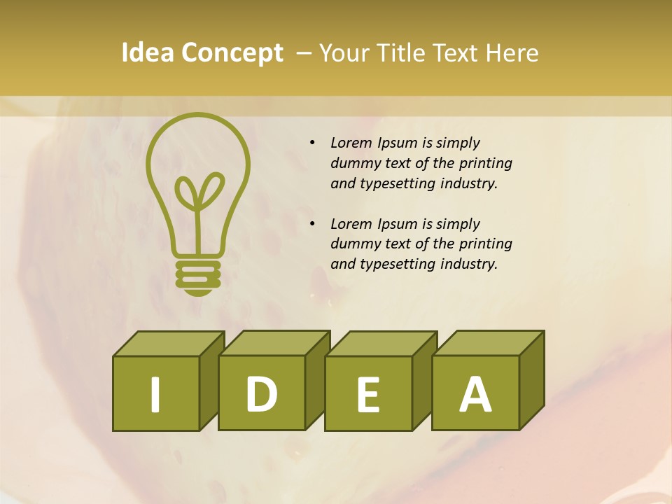 Milk Pudding Cuisine PowerPoint Template