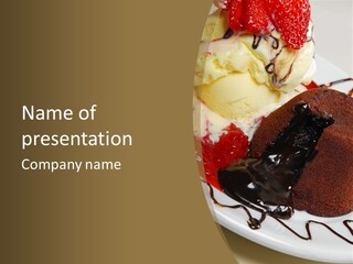 Cake Vertical Creamy PowerPoint Template
