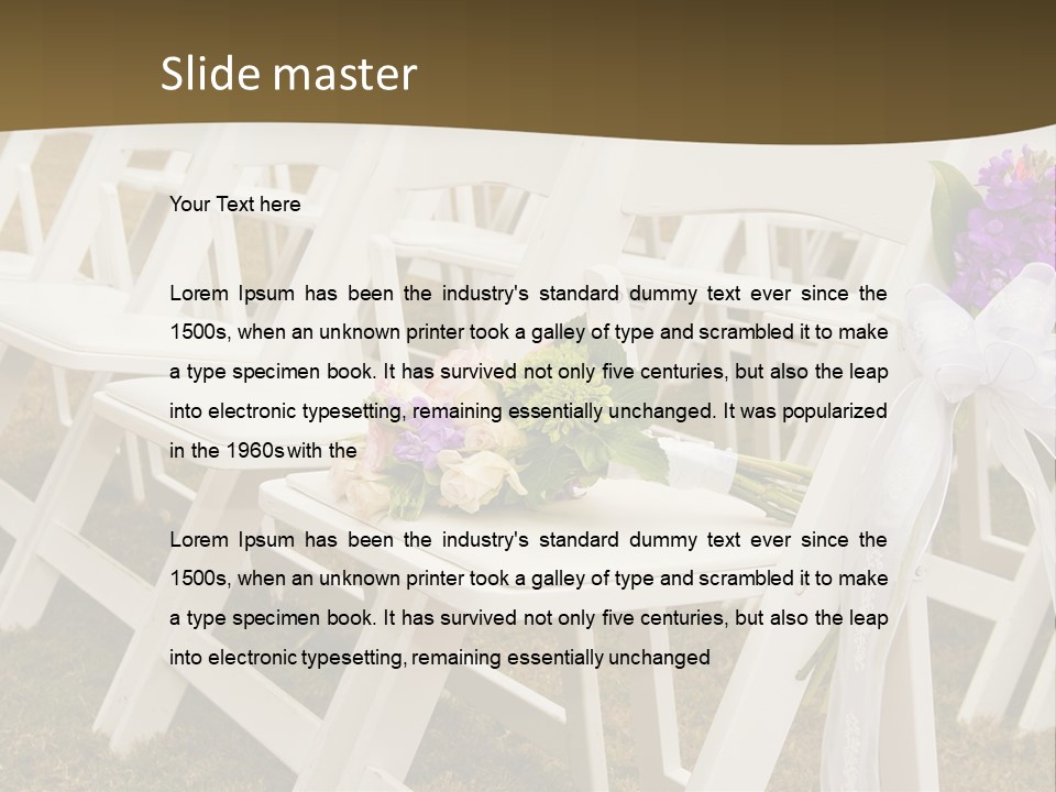 Bouquet Nuptuals Flowers PowerPoint Template