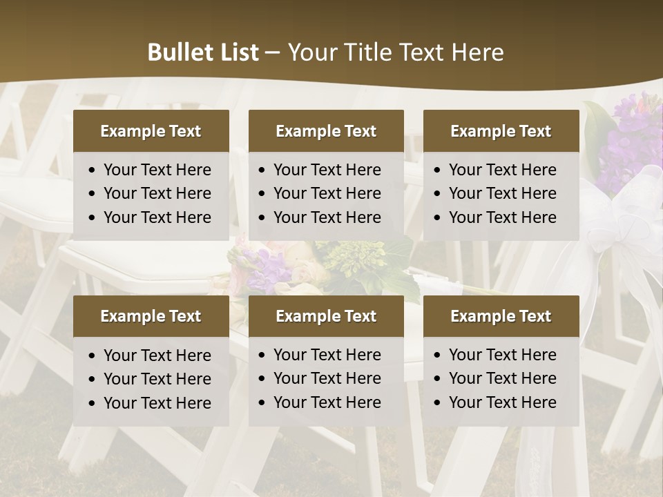 Bouquet Nuptuals Flowers PowerPoint Template