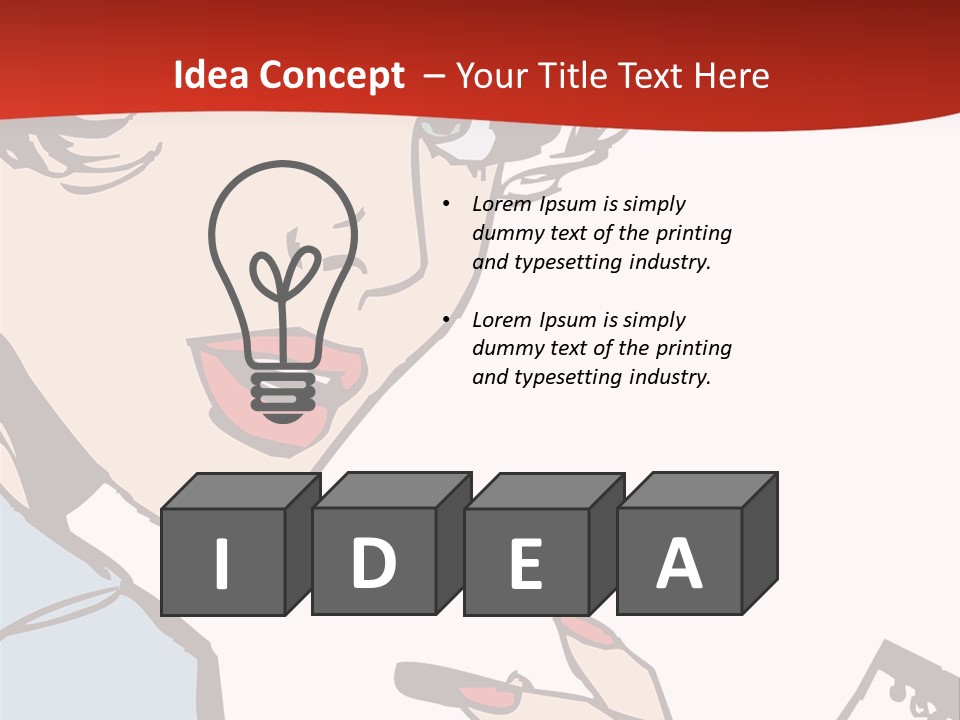 Girl Female Healthy PowerPoint Template