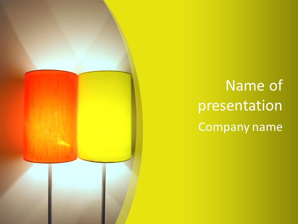 Backgrounds Design Yellow PowerPoint Template